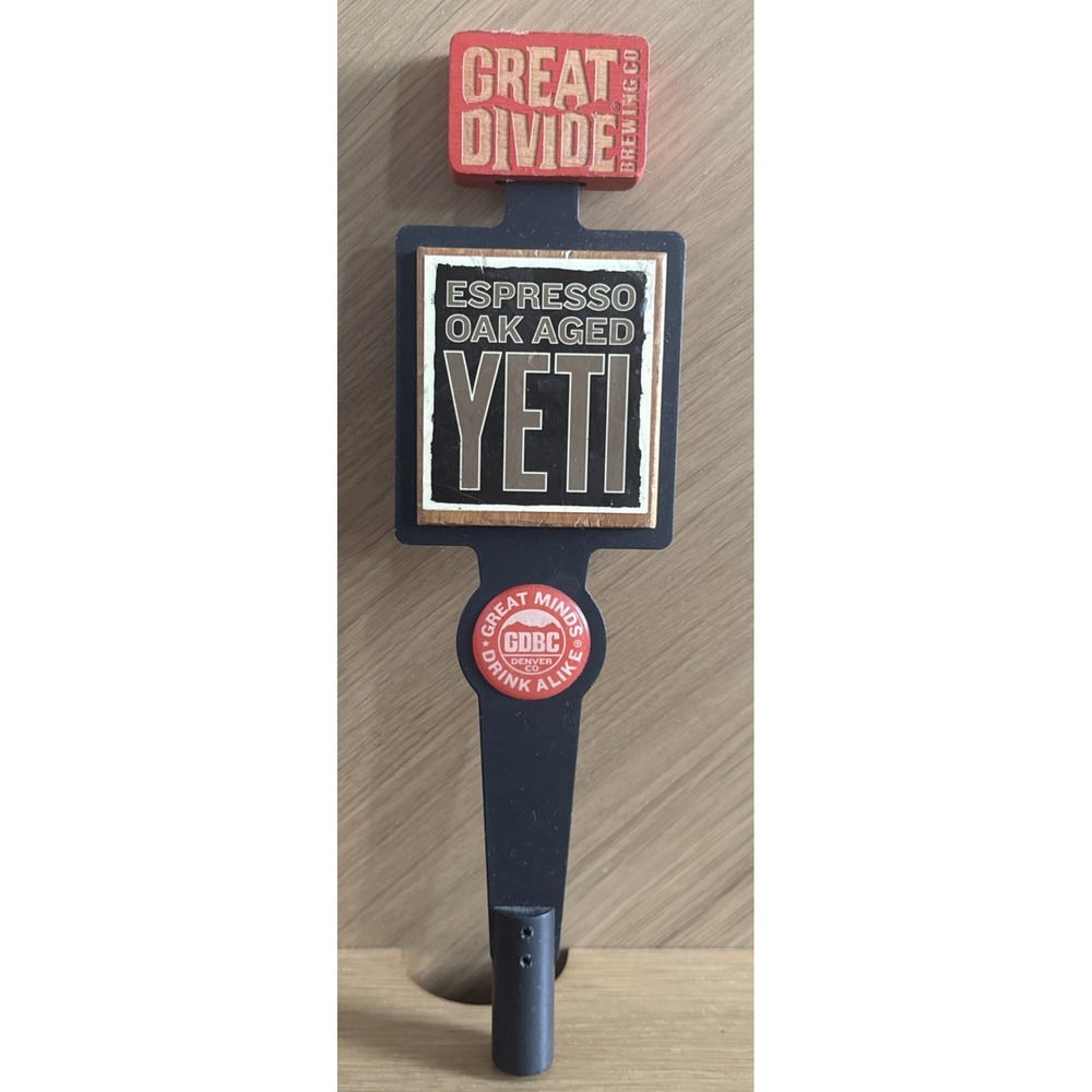 GREAT DIVIDE BREWING  Espresso Oak Aged Yeti BEER TAP HANDLE COLORADO